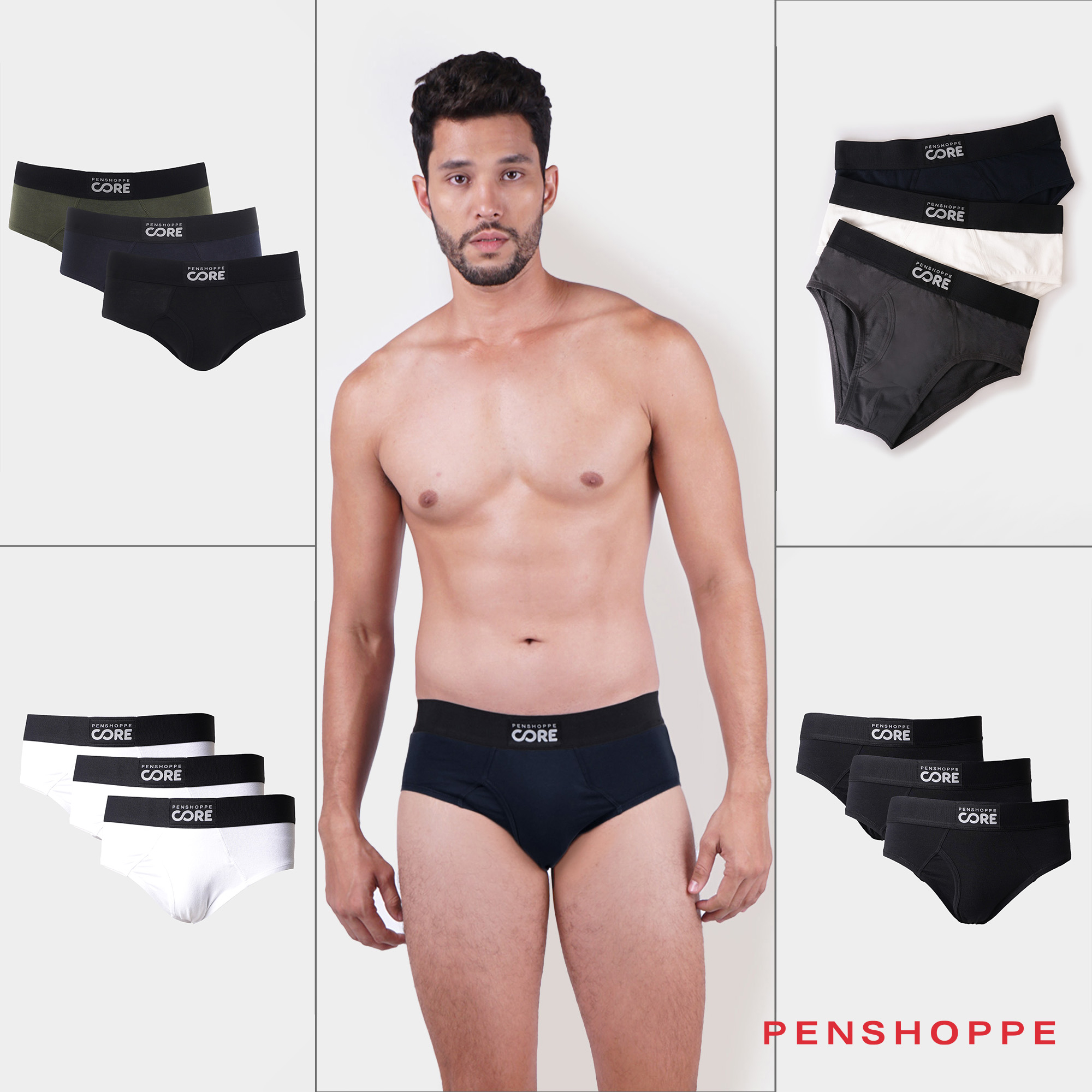 Penshoppe Core 3 in 1 Bundle Classic Briefs Underwear For Men