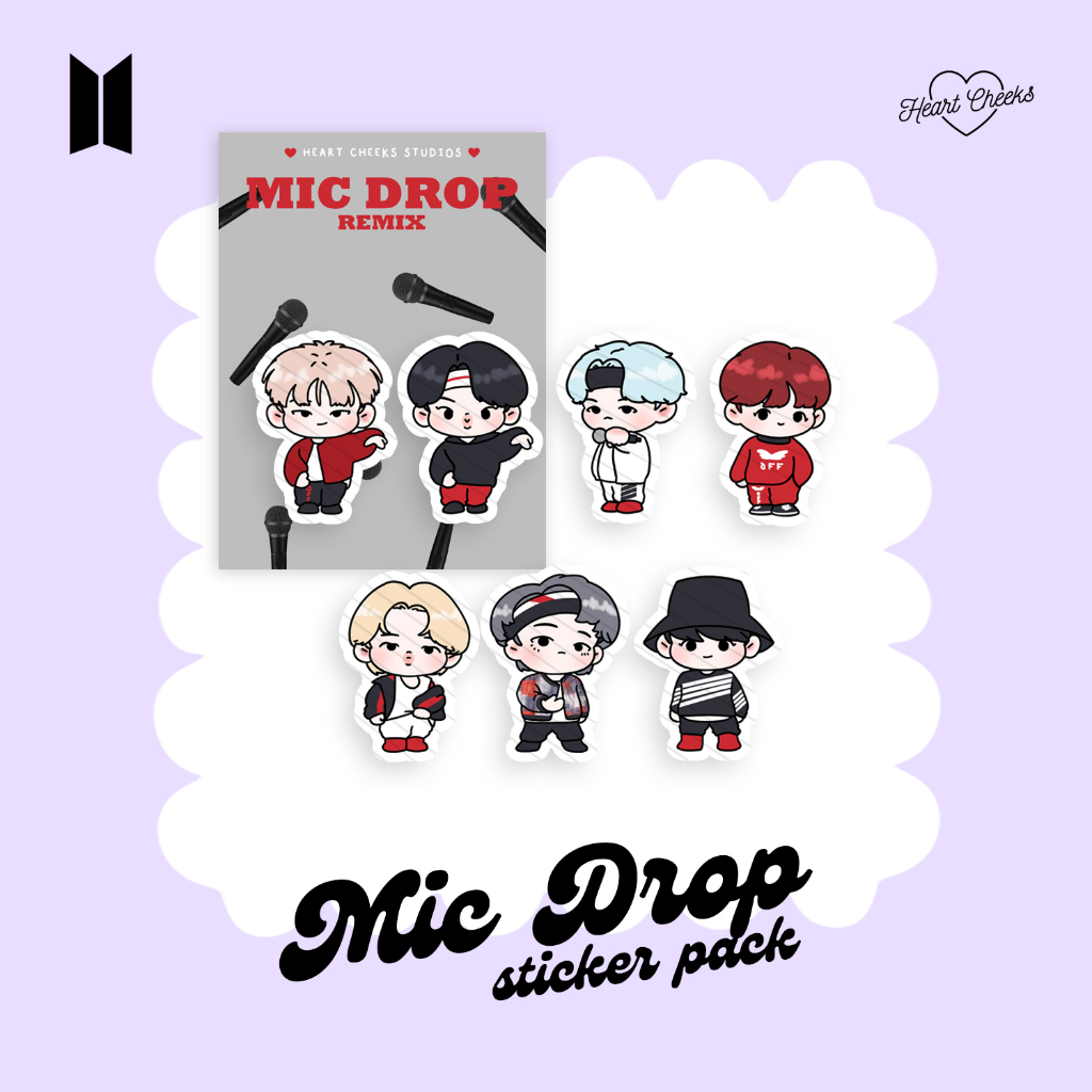 BTS Mic Drop Stickers | Kpop Sticker pack | Bangtan Stickers