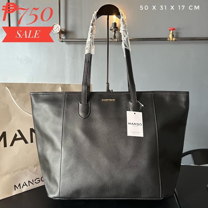 Mango Saffiano Shopper Zip tote Shopee Philippines