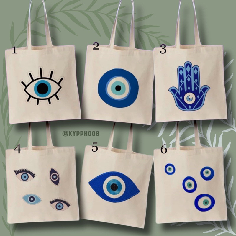 Evil eye tote bag sale