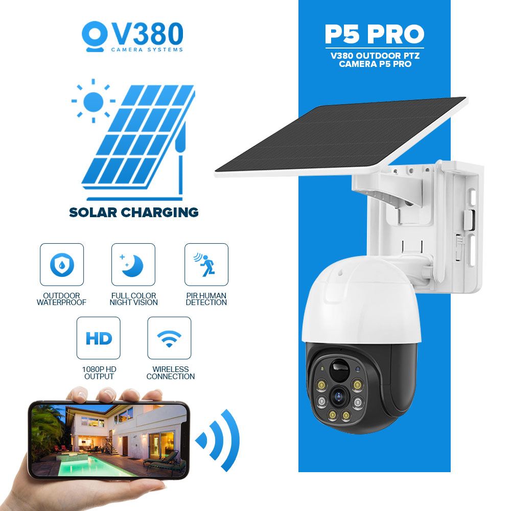 V380 PTZ Outdoor Solar Camera 2.0MP P5,V380-P outdoor series