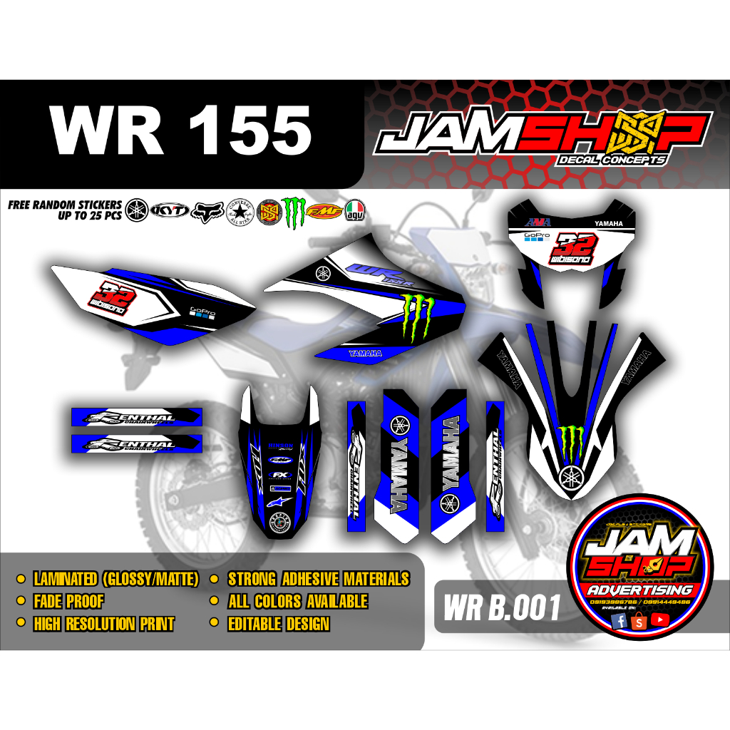 Yamaha WR 155 Full Decals - Limited Edition | Shopee Philippines