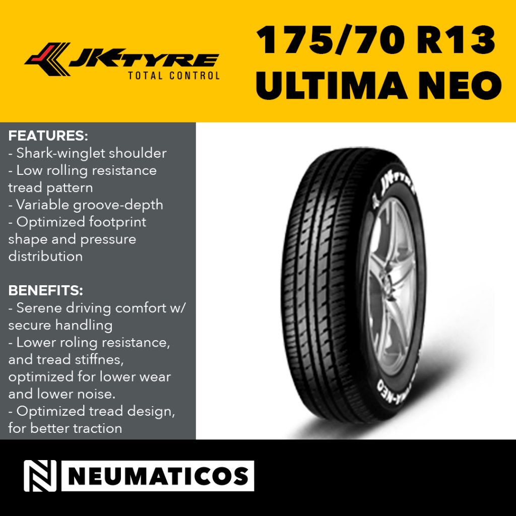 JK Tyre 175 70 R13 4PR Ultima Neo Passenger Car Radial PCR