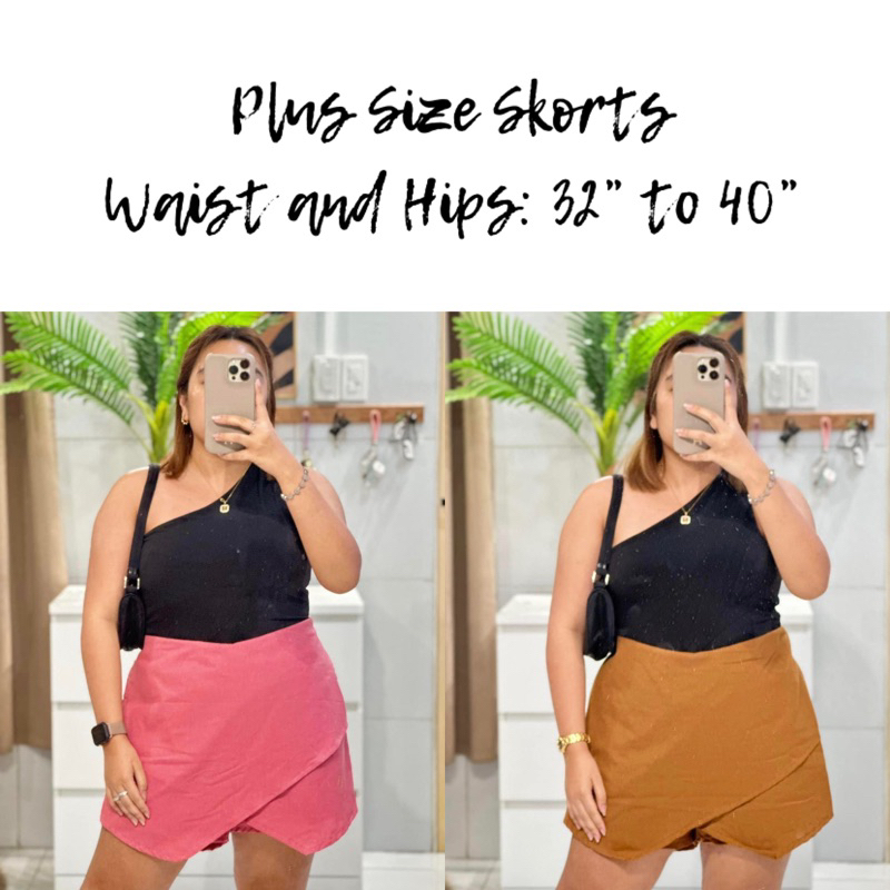 Plus store size skorts