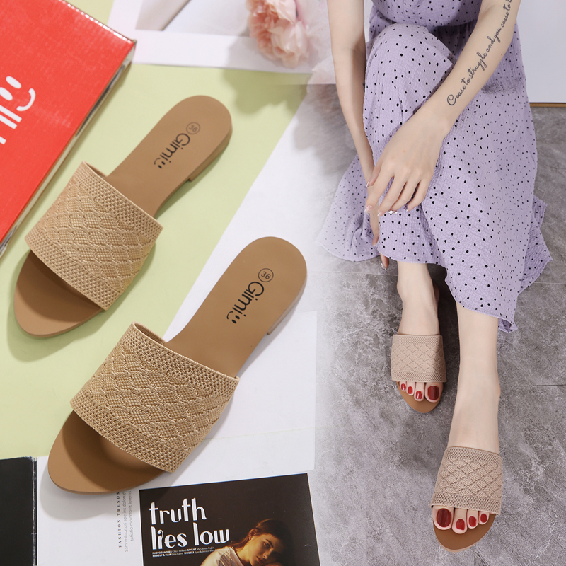 Korean Summer Women Sandals Fashion Flat Slippers H-86103