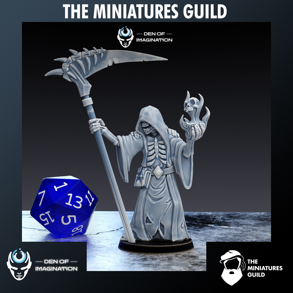 Skeleton Lich - The Miniatures Guild - DenOfImagination - 3D Printed Models