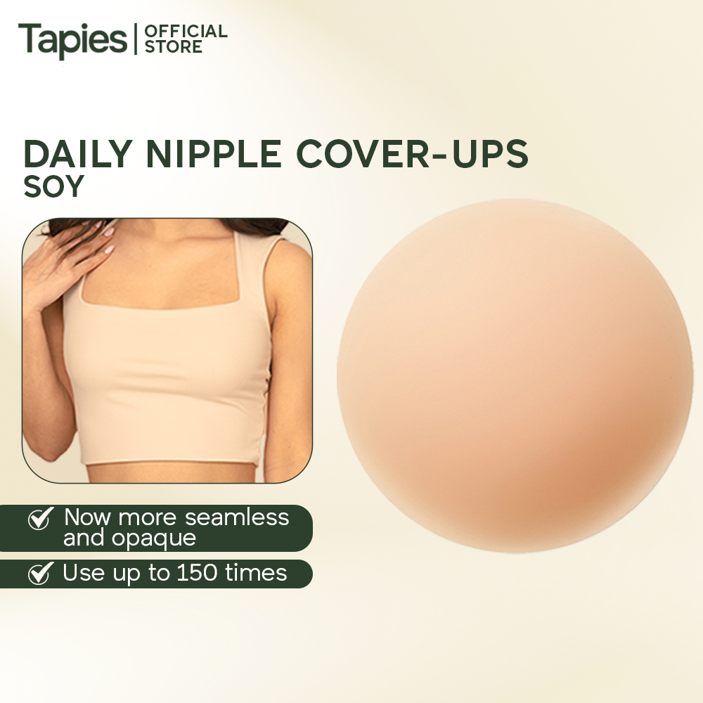 Tapies Daily Nipple Cover-Ups in Milk [Seamless, Opaque, Silicone Nipple  Cover]