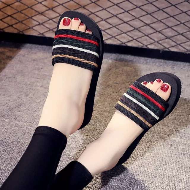 NEW SLIPPER STRIPE DESIGN Fashion Slipper for girl s outside the summer wearing a stylish Shopee Philippines