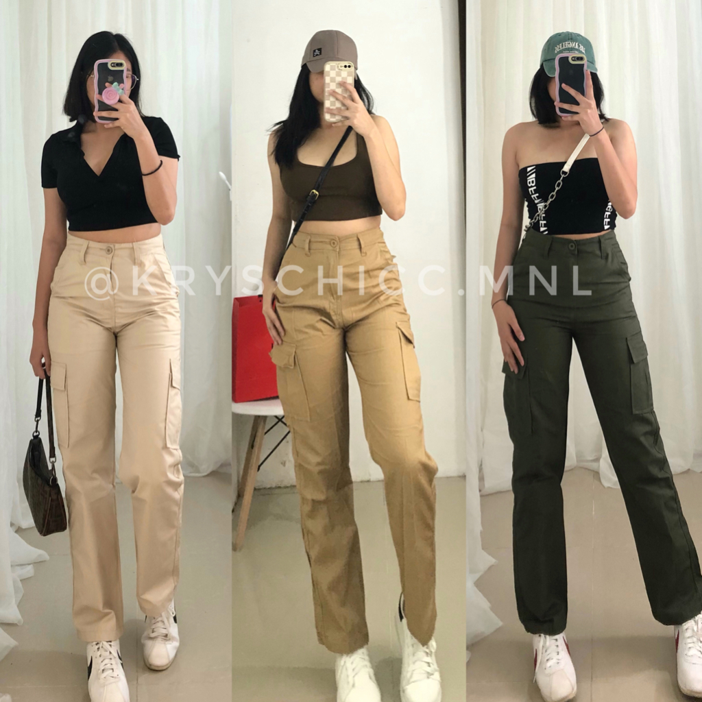 6 Pocket Cargo Pants for Women 6pocket High Waisted Jeans