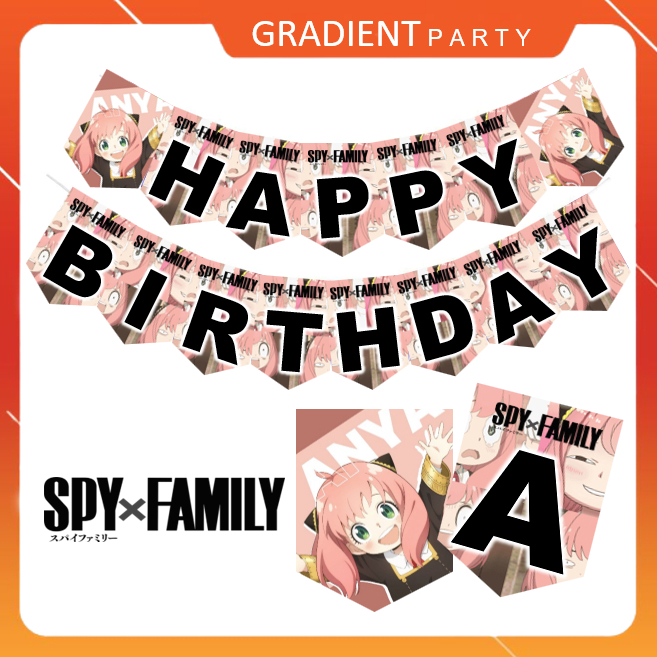 Customize Anya SpyxFamily Birthday Banner Theme