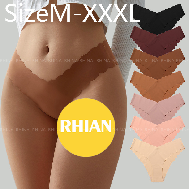 Rhian Plus SIZE M-XXXXL Seamless panty for women ice silk Panties Sexy Mid  Rise ladies underwear
