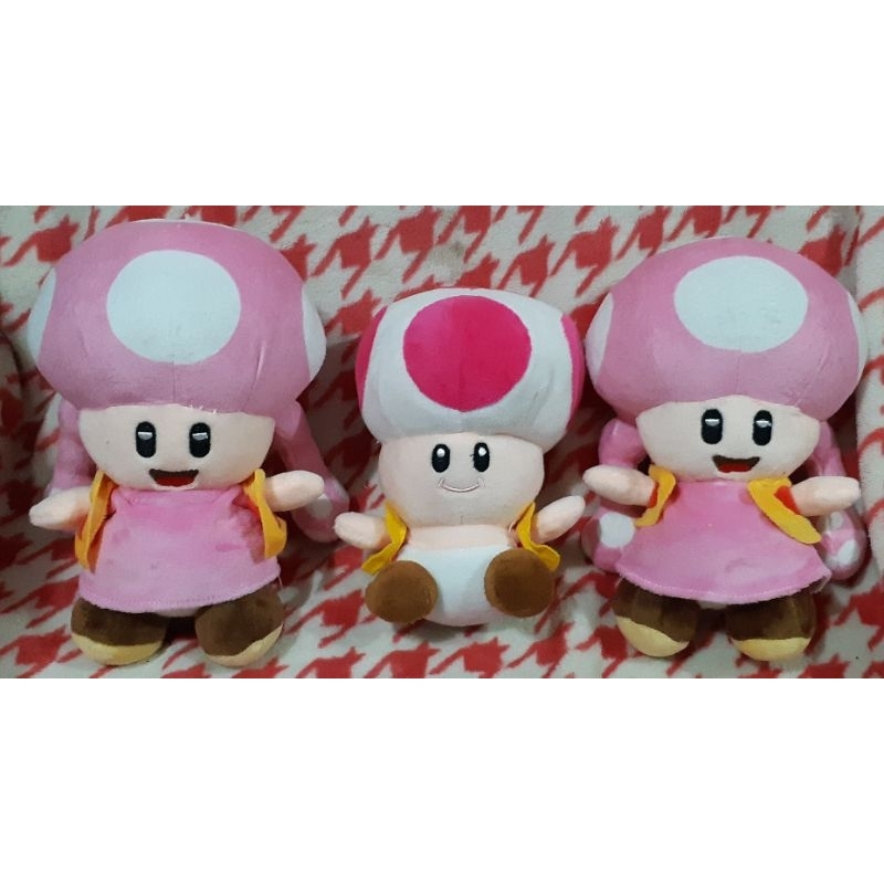 toad and toadette plush