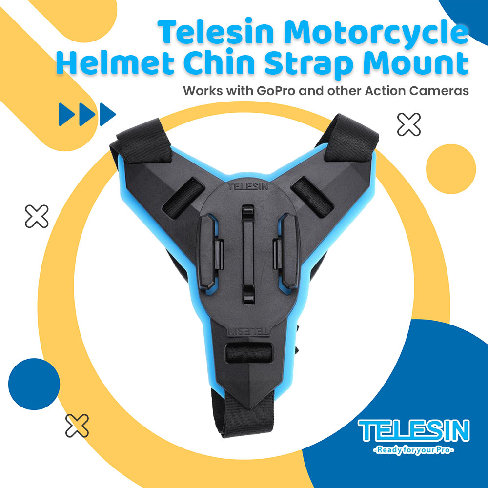 Telesin Motorcycle Helmet Mount Chin Strap