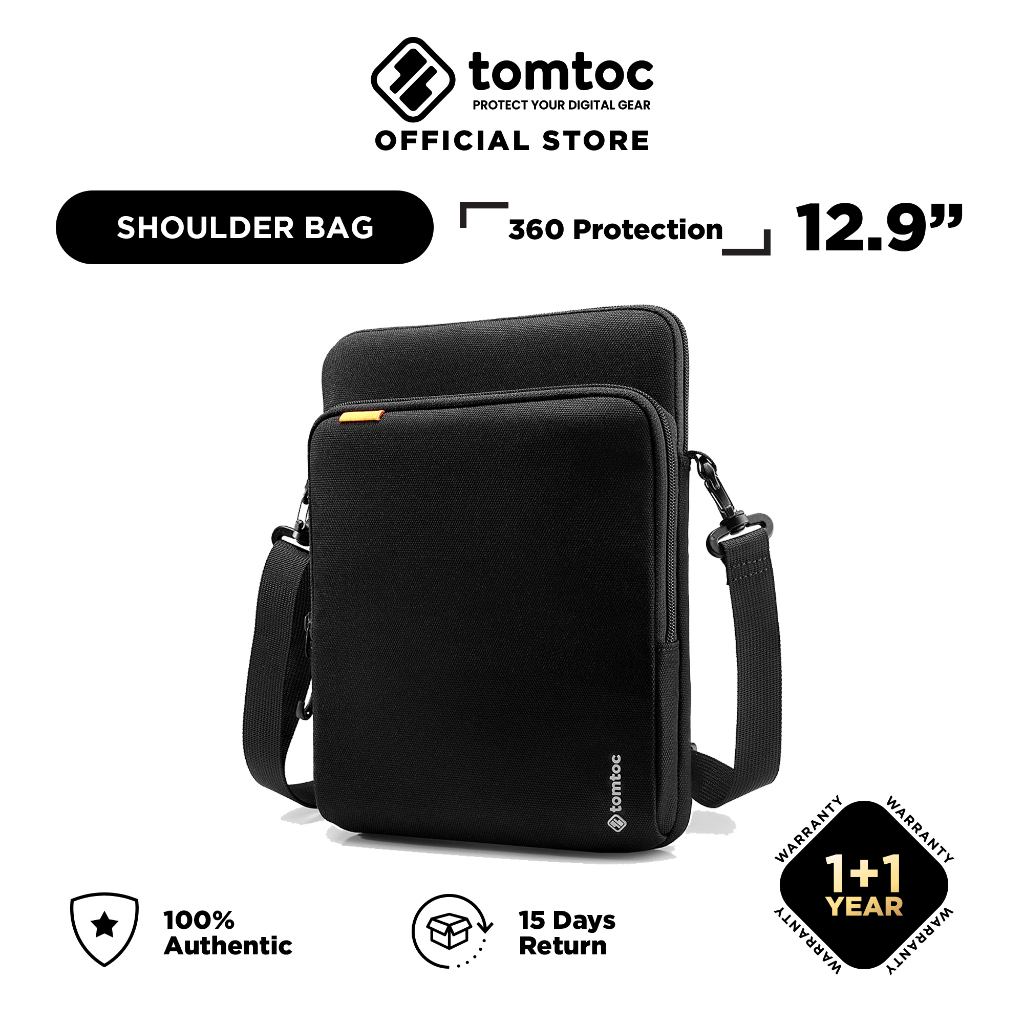 tomtoc Padfolio Eva Carrying Case for 12.9 inch iPad Air/Pro | Standard - Black / 12.9