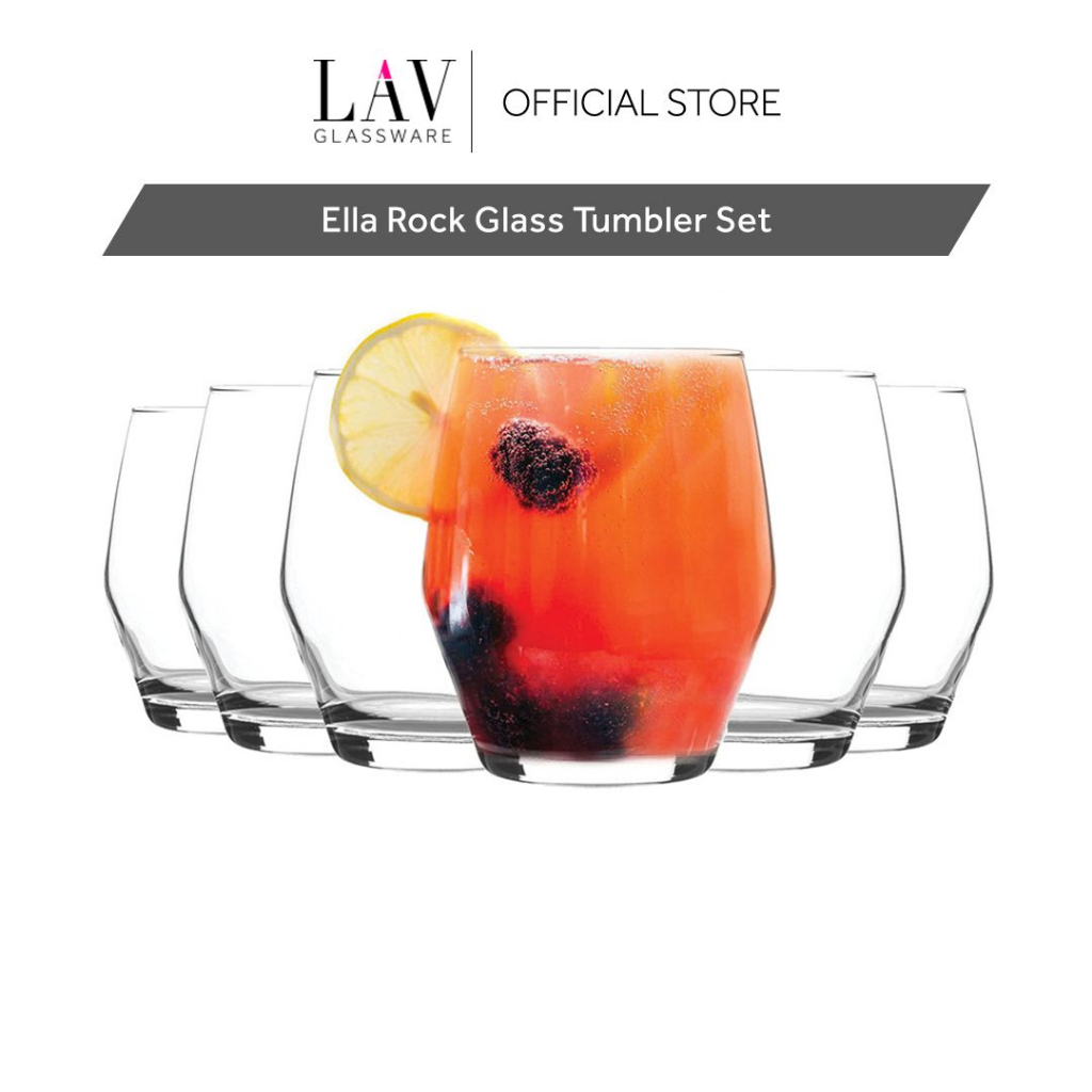 Lav Ella 6-Piece Whiskey Glasses Set, 12.5 oz