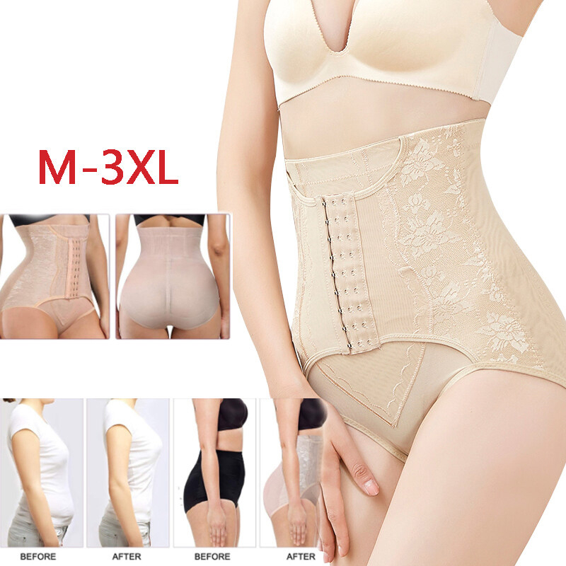 High Waist Trainer Panty 2IN1 Tummy Girdle Butt Lifting Slimming Waist  Panties with Bone