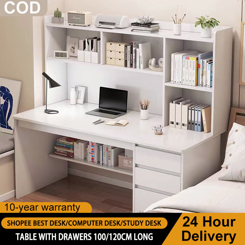 Wooden Study Table With Bookshelf Design Wooden Study 59 OFF