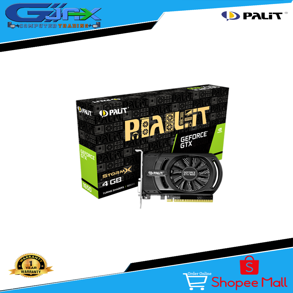 Palit GeForce GTX 1650 StormX 4GB 128Bit DVI HDMI Shopee