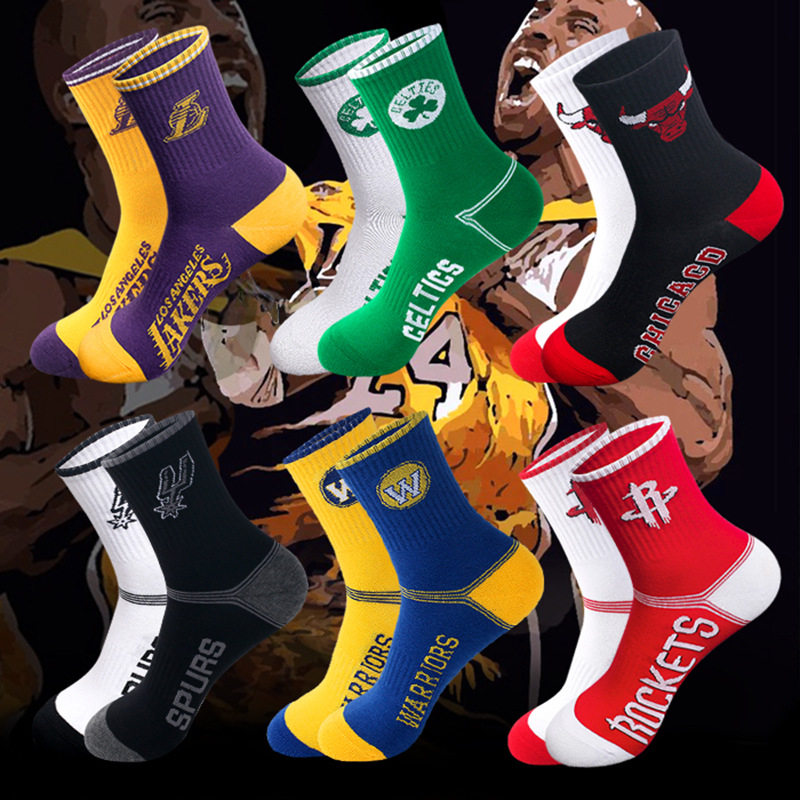 NBA Team Logo Socks Basketball Socks for kids boys Lakers Bulls Warriors men s original cotton Socks Shopee Philippines