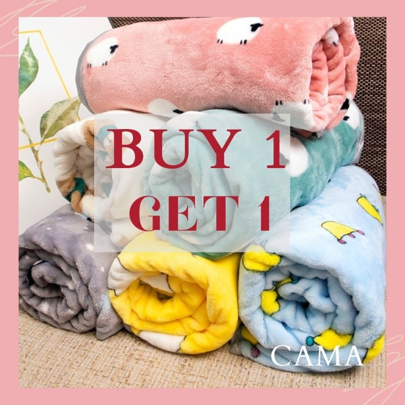 BUY 1 TAKE 1 random design Double size fleece blanket Shopee Philippines