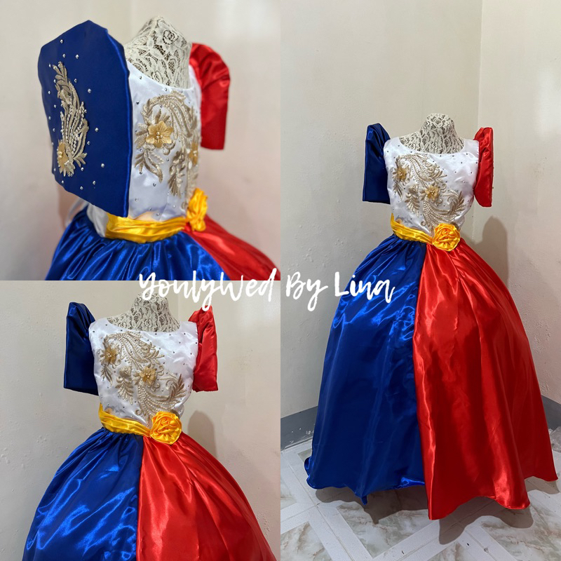 Filipiniana discount flag dress