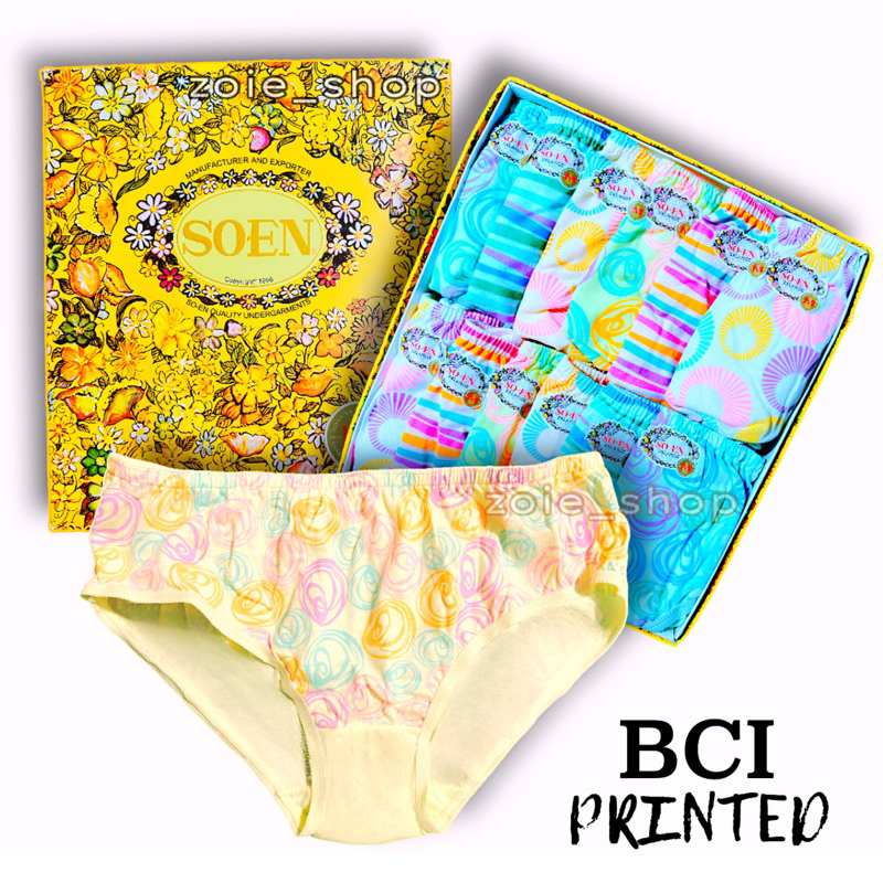 Original SOEN BCI Printed Ladies Adult Underwear Panty