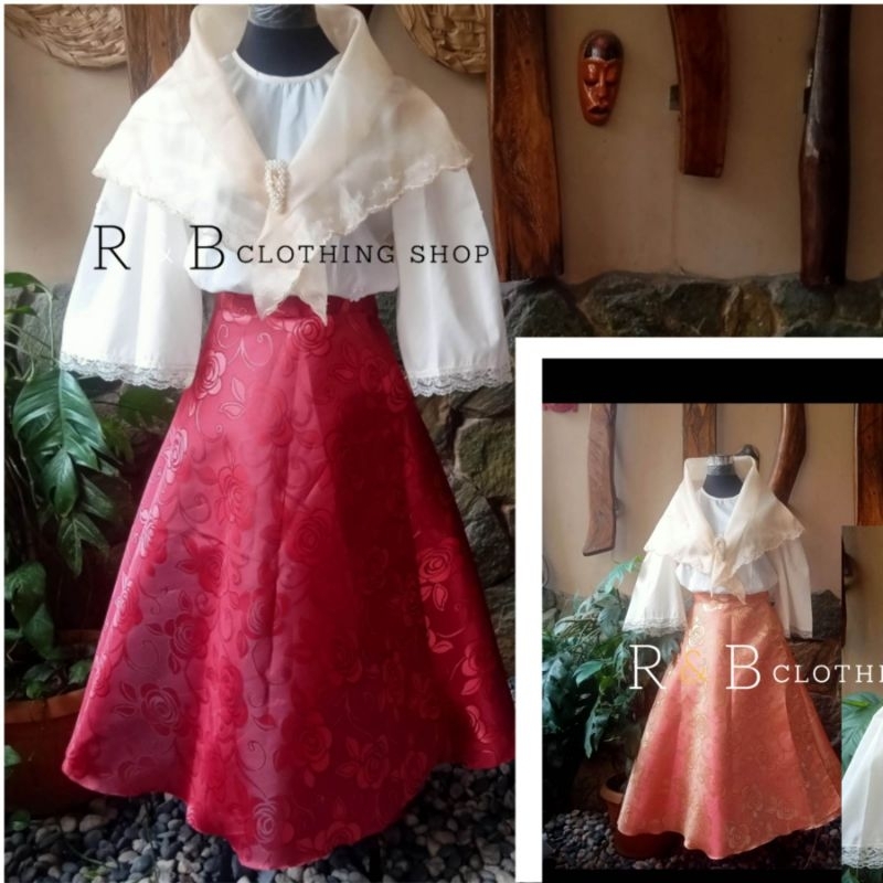 Maria Clara set KIMONA TERNO Filipiniana for teens to ADULT