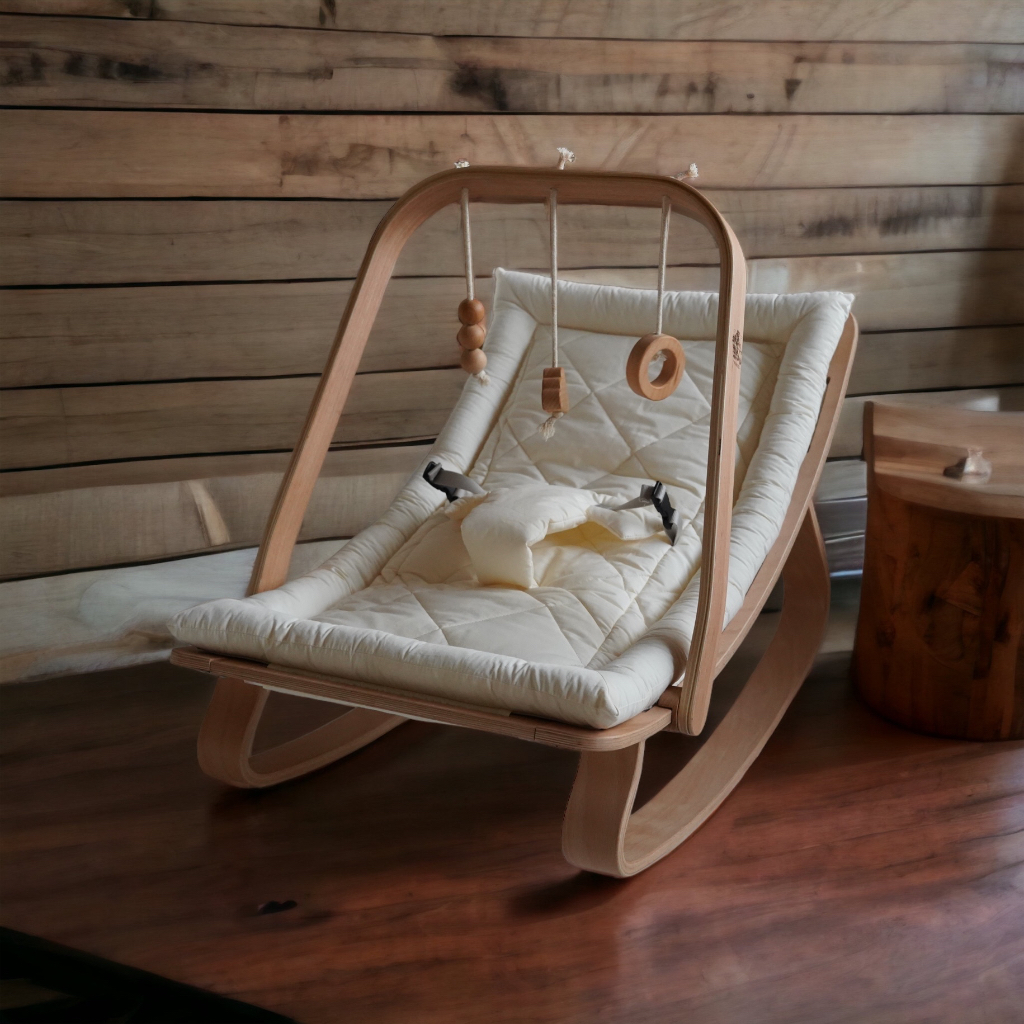 Wooden rocking store cradle for baby