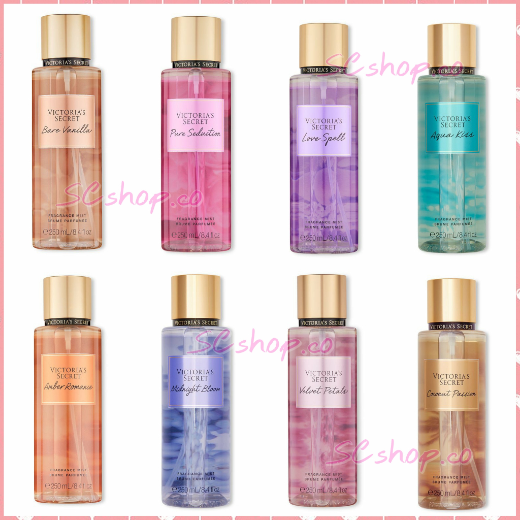 VICTORIA S SECRET CLASSIC MISTS Bare Vanilla Velvet Petals Pure Seduction Love Spell Aqua Kiss