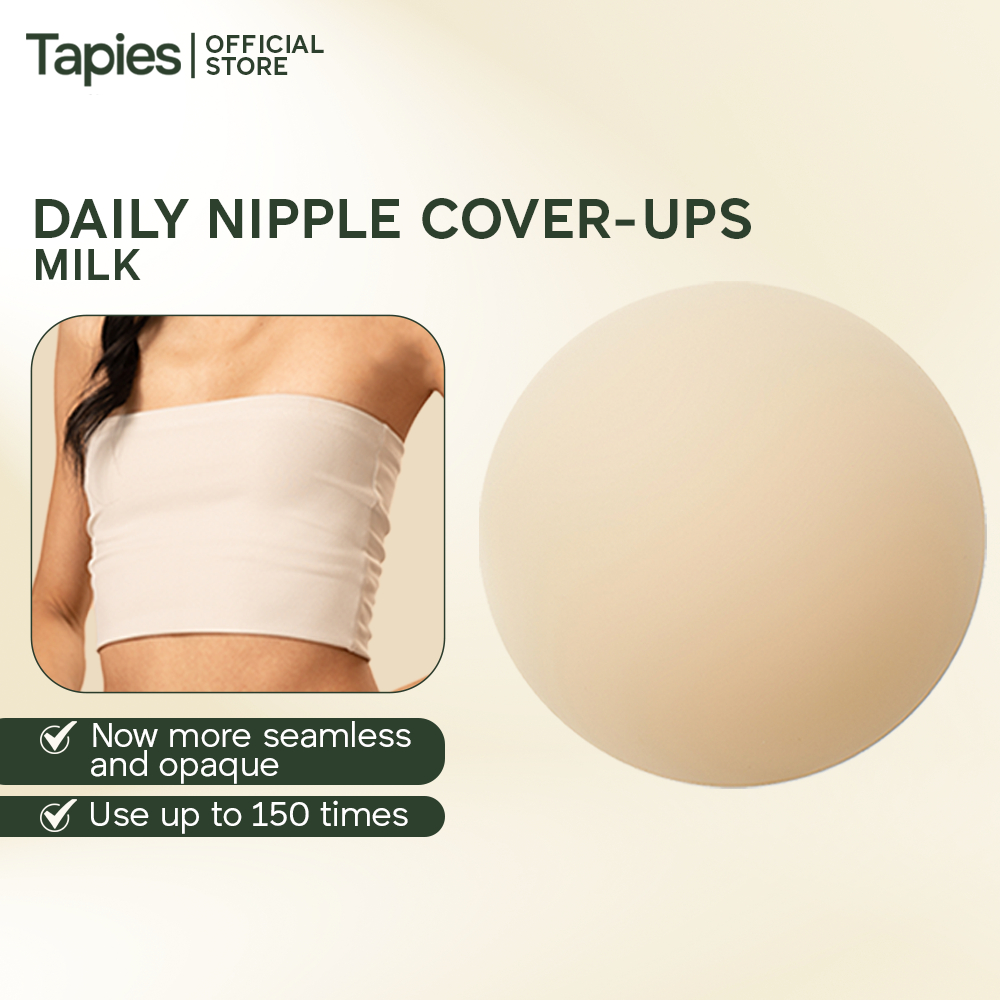 Tapies Daily Nipple Cover-Ups in Milk [Seamless, Opaque, Silicone
