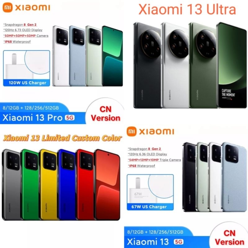 Global ROM Xiaomi 13 5G MIUI 14 Snapdragon 8 Gen 2 54MP Triple