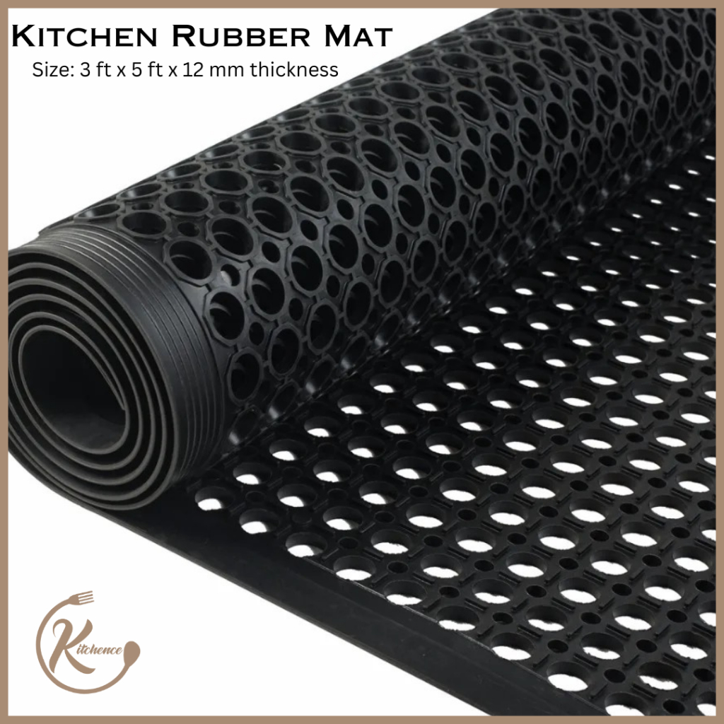 Anti Slip Kitchen Rubber Mat Commercial Use 3 ft x 5 ft x 12 mm thickness