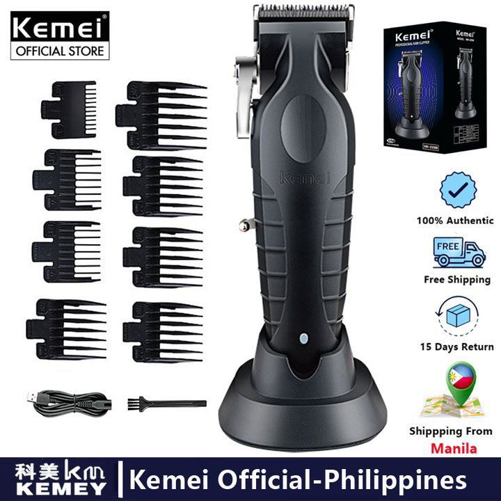 Kemei Km-2299 Hair Clipper Electric Usb Rechargeable Hair Trimmer  Waterproof Beard Trimming Hair Clippers For Mustache Body Facial Nose Ear
