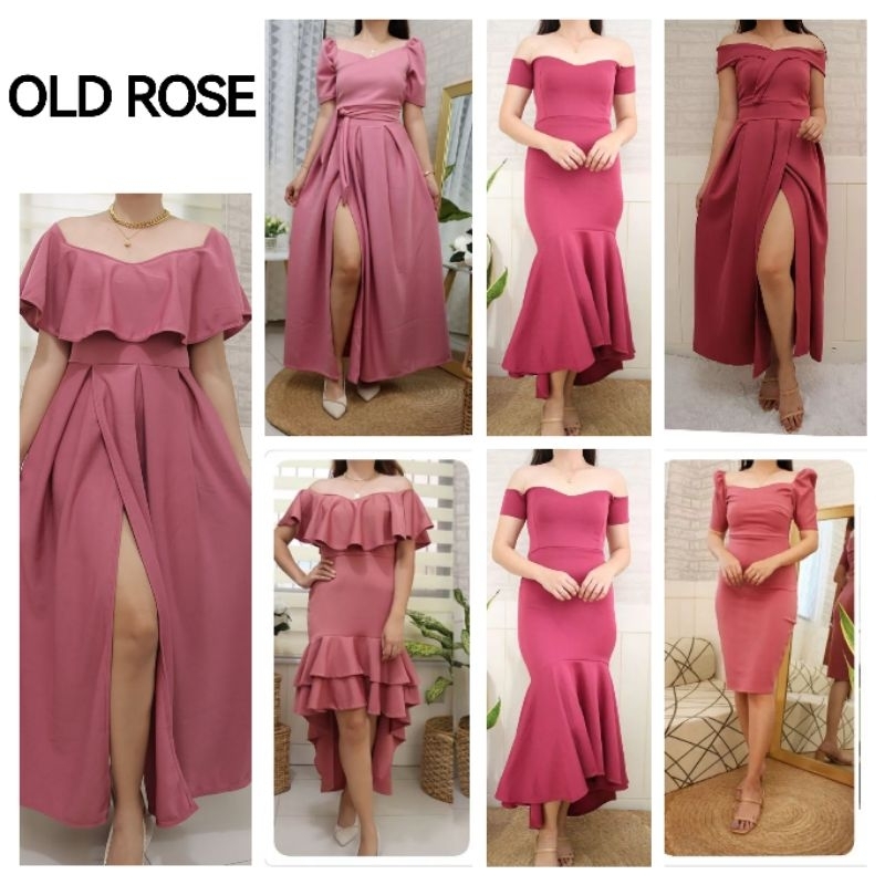 Old pink shop color dress