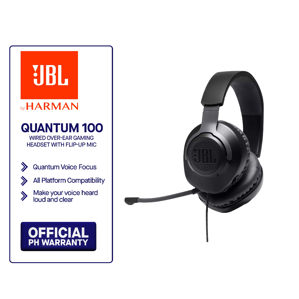 JBL Quantum 100 Wired Over-Ear Gaming Headset