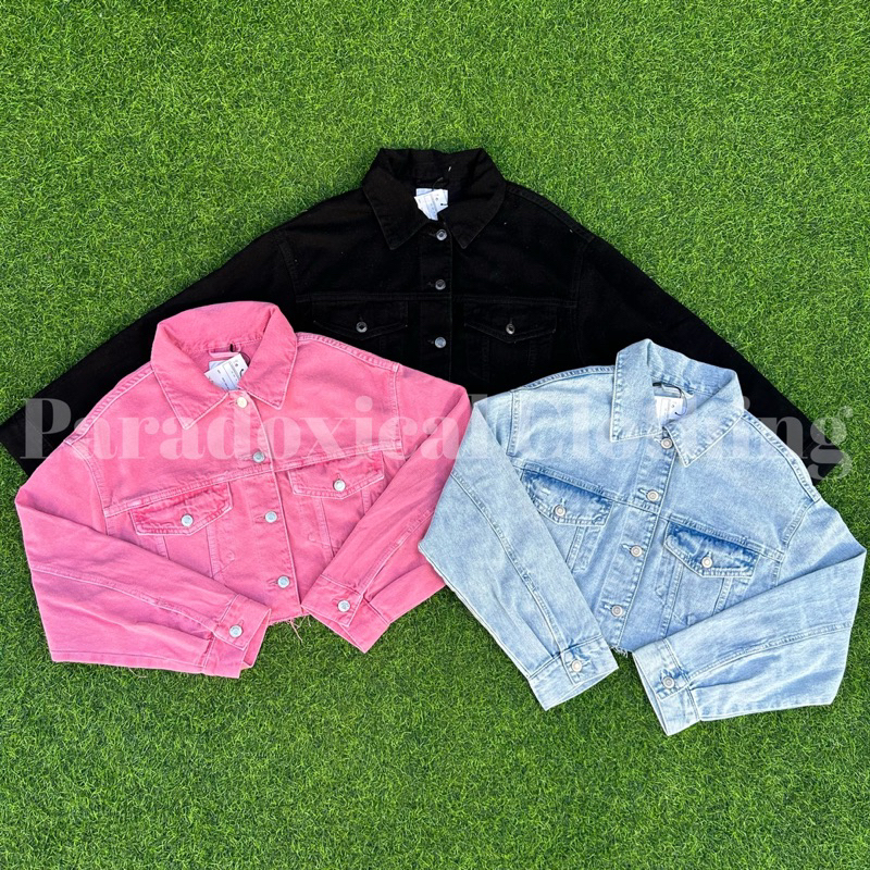 Bershka pink denim store jacket