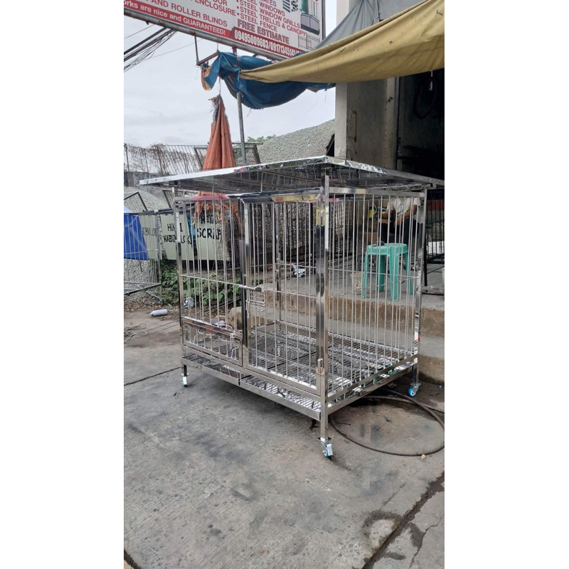 Stainless dog on sale cage for sale