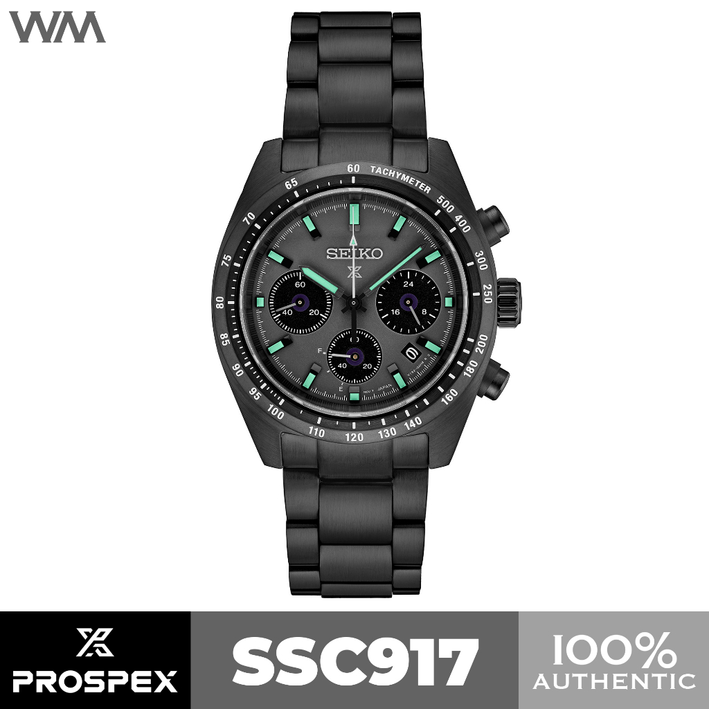 Seiko Prospex Black Series Speedtimer Night Vision Solar