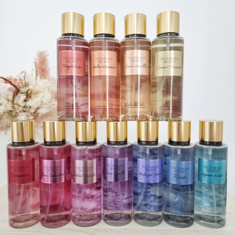 Victoria's Secret Lot of 3 amber romance fragrance mist body spray • Price »