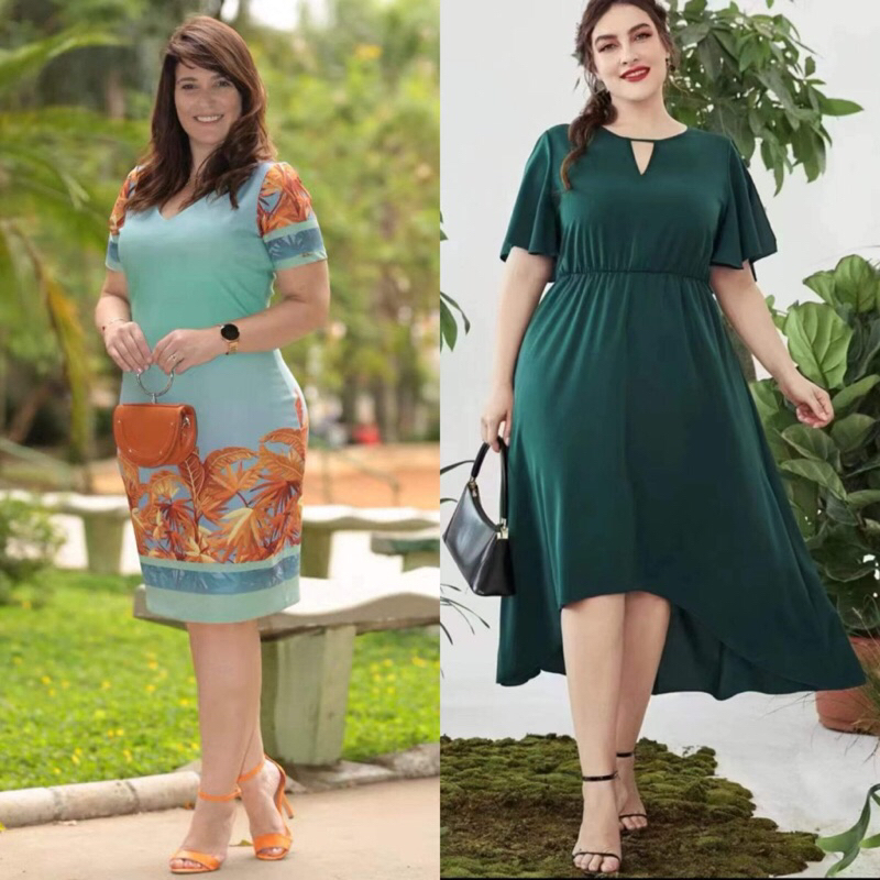 Plus size 2024 dress shopee