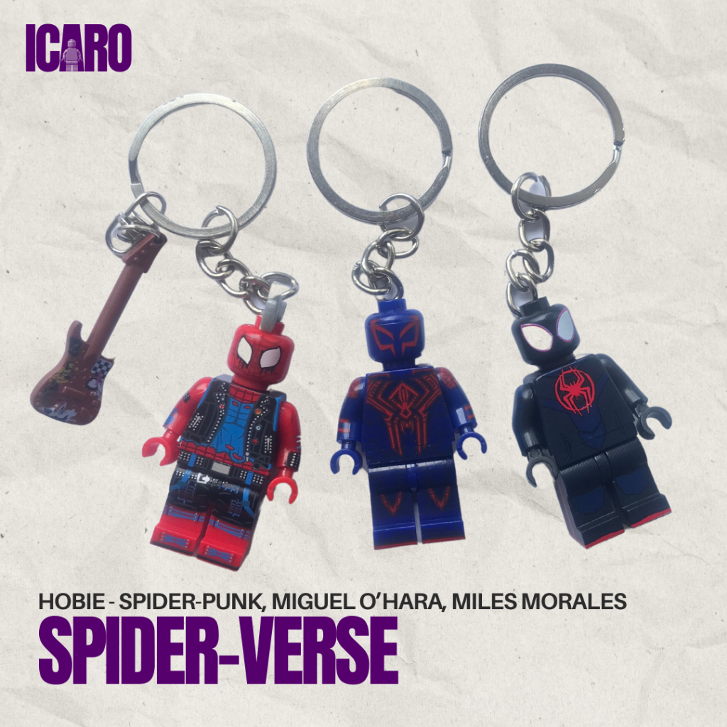 Handmade Minifigure Keychain - [Spider-Verse] Gwen Stacy, Miles Morales,  Miguel O'hara, Homie