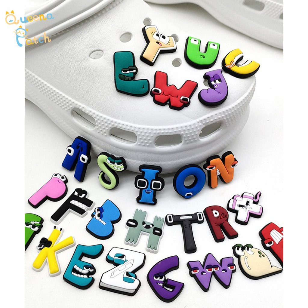 A-Z and 0-9 Multicolor Letter / Digital Jibbitz for Crocs Shoes Accessories