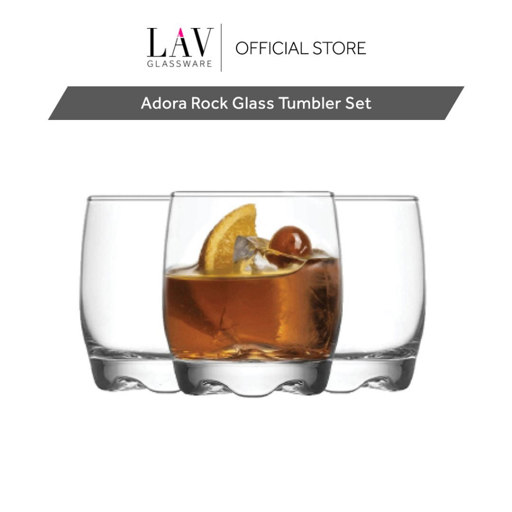 Lav Ella 6-Piece Whiskey Glasses Set, 12.5 oz