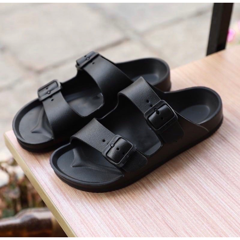 Double strap sale slippers