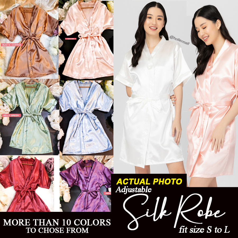 Thick on sale silk robe