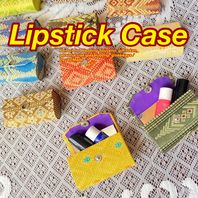 Batik Lipstick Case with mirror Lipstick pouch