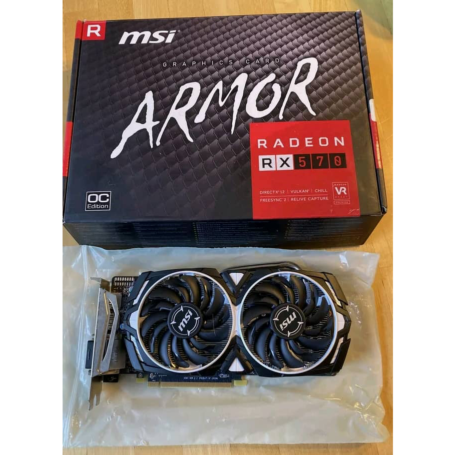 MSI AMD Radeon RX 570 Armor 8GB GDDR5 Graphics Card (RX 570 ARMOR