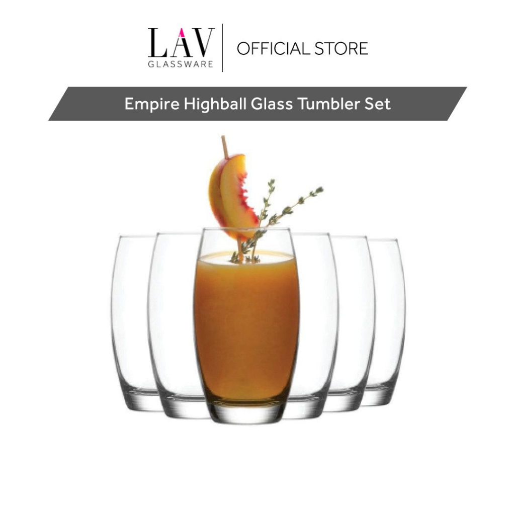 LAV Lal 18-Piece Wine & Whiskey & Drinking Glasses Set