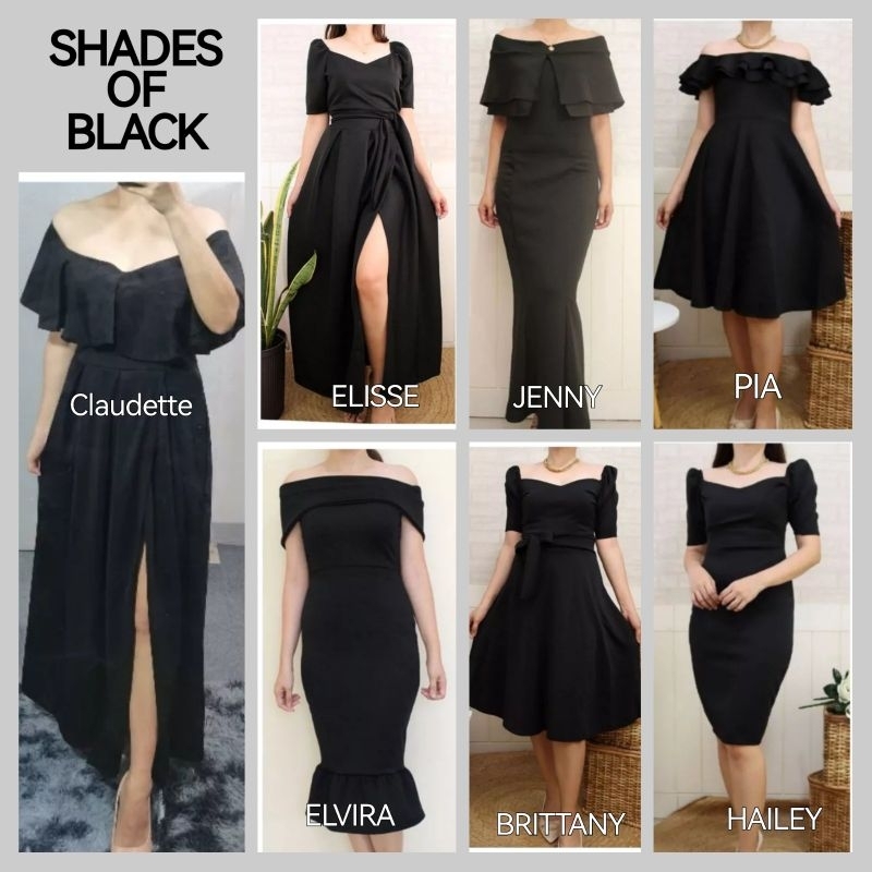 BLACK COLOR ENTOURAGE FORMAL DRESSES Shopee Philippines