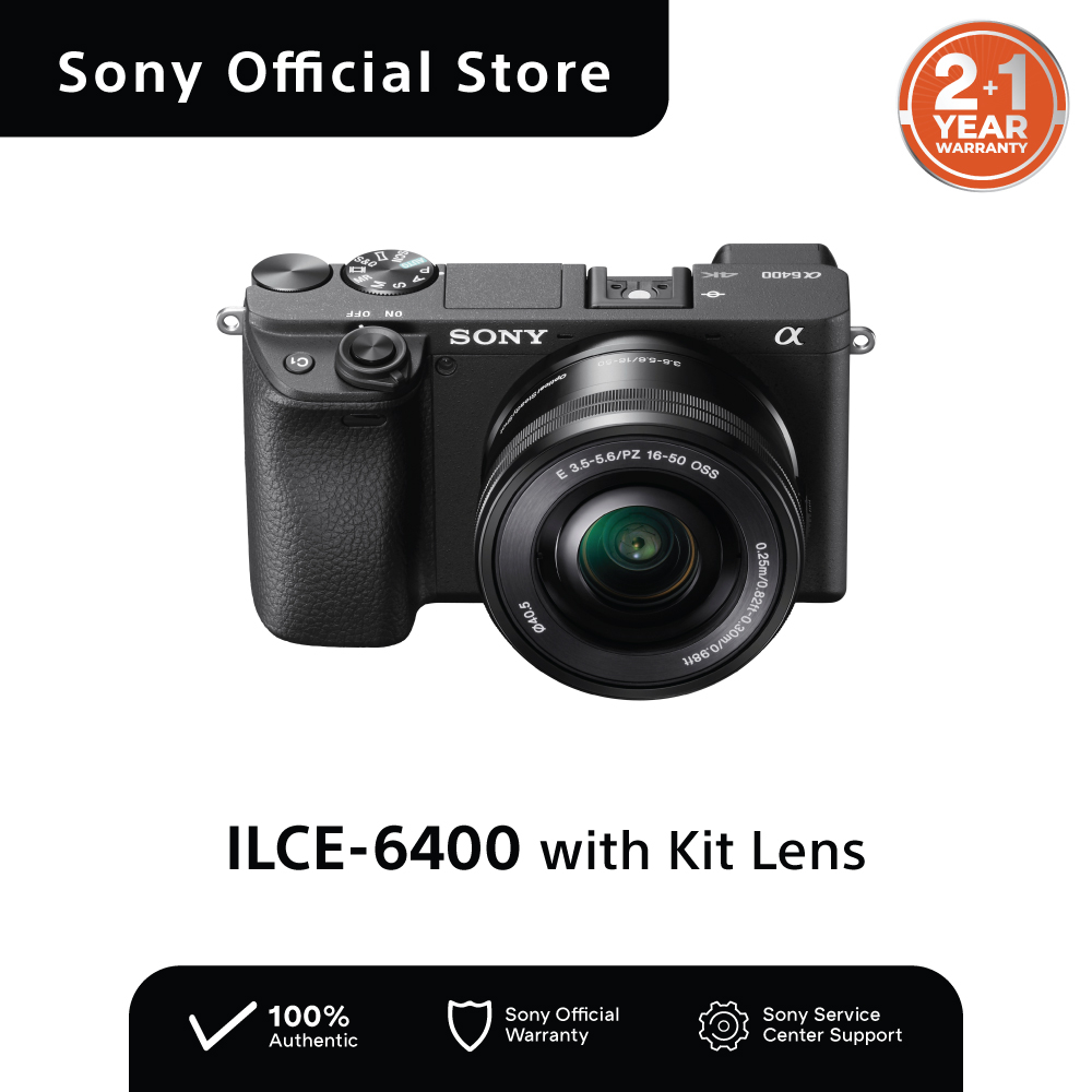 SONY Alpha ILCE-6400L A6400L 24MP APS-C Mirrorless Camera with 16-50mm  Power Zoom Lens Kit